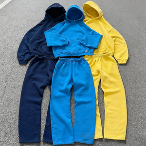 Conjunto Deportivo Premium de Invierno para Hombre, Dos Piezas, Estilo Urbano, con Logotipo Bordado Personalizado, Sudadera Oversize, Ecológico - Product Image 5