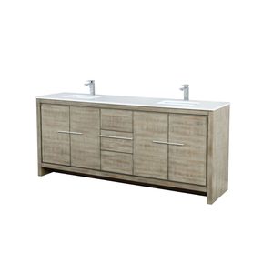 Vanità da bagno doppio rustico In Acacia con 80 In. W X 20 In. D piano in marmo coltivato e rubinetto cromato Set 20-in. D - Product Image 4