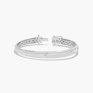 <b>Rose</b> <b>Gold</b> Fancy Bezels Lab Grown Marquise Diamond <b>Bangle</b> Bracelet - Product Image 2