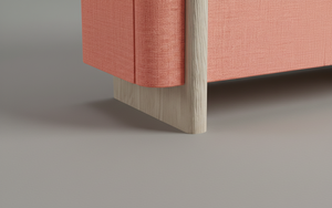 Buffet moderne à 2 portes en chêne massif pour salon - Rangement résistant à l'eau avec design minimaliste - Product Image 5