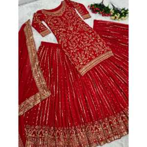 Hermosos conjuntos de ropa de fiesta para mujer Lehenga Top y Fancy Dupatta - Product Image 4