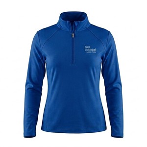 custom Pickleball Womens Long Sleeve quarter Zip Neck Performance Shirt Moisture Wicking Aero <b>Vented</b> Breathable Athletic Apparel - Product Image 3