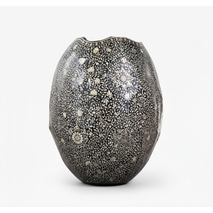 Vase à fleurs rond en nacre fait main de luxe, pot de fleurs en mosaïque de coquillages pour décoration de table moderne à la maison ou à l'hôtel - Product Image 6