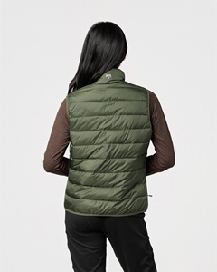 Women's <b>Quilted</b> Puffer Vest Stand Collar Zip <b>Waistcoat</b> Lightweight Windproof Sleeveless Outerwear Streetwear Front Logo - Product Image 6
