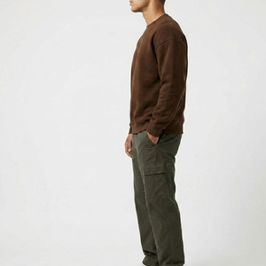 Wholesale 100% Cotton Heavyweight Fleece Crewneck Sweatshirt Custom Logo Blank Drop-Shoulder <b>Pullover</b> <b>Men</b> Streetwear - Product Image 5