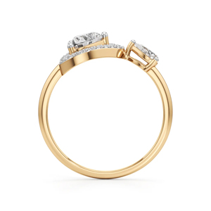 Oval Cut Diamond Engagement <b>Ring</b> In Yellow Gold With Classic Style For Women - Product Image 3