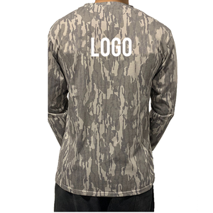 Oversized Short Sleeve Camo Pattern Tactical T-Shirt 100% Cotton/Bamboo/Polyester Comfortable Breathable 300g Fabric for Men's - Product Image 4