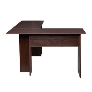 Scrivania per Computer ad Angolo Retto a Forma di L in Legno con Librerie Mobili Convertibili per Camera da Letto o Ufficio d'Hotel - Product Image 5