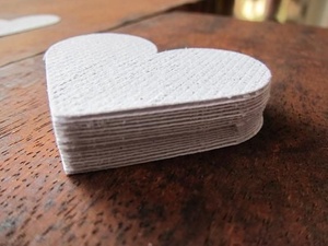 Cartes de vœux robustes en forme de cœur avec poignée pour l'emballage de produits biologiques, cartes de 2 x 3 pouces pour cadeaux alimentaires gastronomiques - Product Image 1