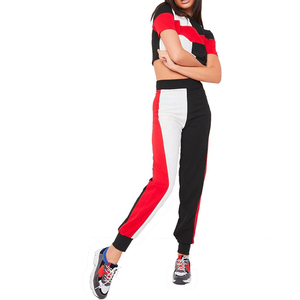 Conjunto deportivo de sudadera corta con cremallera y leggings para mujer, conjunto de dos piezas con estampado gráfico, ropa deportiva informal - Product Image 5