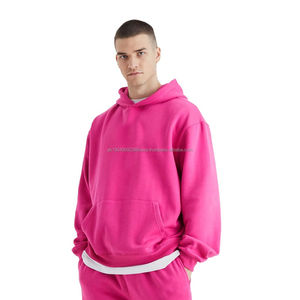 Hot Selling Custom Made <b>Men</b> Pink Plain Winter Tracksuit Set Best Selling Pullover Hoodie & <b>Trousers</b> Set Low Price Summer Wear - Product Image 2