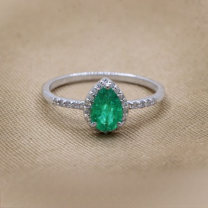 Fine Jewelry Wedding <b>Rings</b> 925 Sterling <b>Silver</b> Natural <b>Emerald</b> Real Diamonds Crushed Ice Prong IGI Certified Women's <b>Rings</b> - Product Image 4