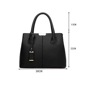Bolsos de Mano de Lona con Cuero de Nuevo Diseño para Mujer, Bolsos de Mano de Cuero Personalizados para Mujer, Estilo Urbano - Product Image 3