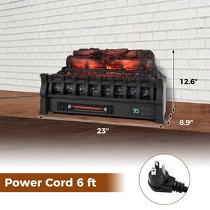 Chimenea Eléctrica de Cuarzo con Tecnología Infrarroja de 23 Pulgadas, con Llama Ajustable y Diseño de Leña de Pino, para Uso Doméstico - Product Image 4