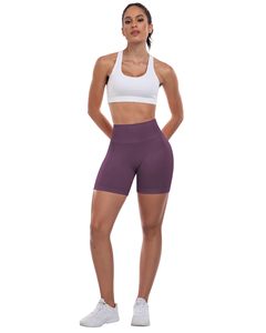 Shorts For Women Workout Gym Biker Shorts High Waisted Tummy Control Butt Lifting Running Sports Yoga <b>Booty</b> Scrunch Butt Shorts - Product Image 3
