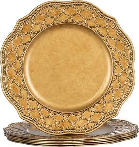 Assiette de présentation en verre de luxe ronde décorative pour la décoration de table d'hôtel, de banquet et de restaurant - Product Image 1
