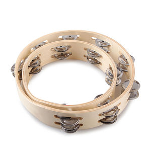 Los Mejores Juguetes Musicales Educativos: Tambor de Madera Natural, Pandereta de Madera, Tamaños 18, Nuevo Diseño, Sonajeros de Madera - Product Image 4