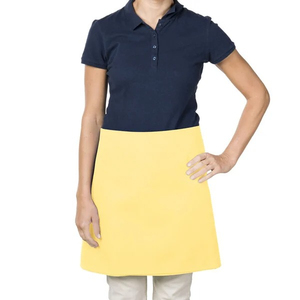 Delantal de algodón tejido para mujer, color coral, con cierre de lazo blanco, para uniforme de restaurante, camarero, barman, personal, artículo nuevo. - Product Image 6
