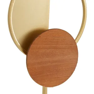 Ensemble de sculptures géométriques modernes 2 pièces en laiton avec base en bois et marbre, décoration artistique de table, design minimaliste, décoration de salon - Product Image 3