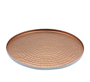 Lavie Creations Modern Silver Metal Round Dinner <b>Plate</b> Dishwasher Safe <b>Disposable</b> Party <b>Plate</b> - Product Image 4