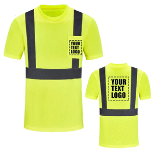 เสื้อยืดสะท้อนแสง Hi Vis สำหรับผู้ชาย เสื้อทำงานเพื่อความปลอดภัยที่มองเห็นได้ชัดเจน เสื้อยืดน้ำหนักเบาสำหรับงานก่อสร้างและงานถนน - Product Image 5