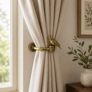 Sujetador de Cortina Decorativo de Latón Vintage con Forma de Pájaro, Hecho a Mano, para Ventanas, Hogar y Hoteles de Lujo - Product Image 5