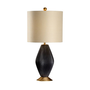 Luxury Metal <b>Table</b> <b>Lamp</b> with Detailed Pierced Shade and Transparent Glass Orb <b>Base</b> for Stylish Home Lighting - Product Image 5