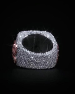 Iced Out Letter <b>Ring</b> VVS Moissanite Diamond <b>Ring</b> <b>Mens</b> Hip Hop Bling <b>Ring</b> Custom Initial <b>Ring</b> Fancy Statement Jewelry <b>for</b> <b>Men</b> - Product Image 4