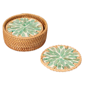 Dessous de verre en bambou tissé dernière conception 2025 décor de Table le plus vendu bois et pierre ustensiles de cuisine de haute qualité sous-verres à café - Product Image 2