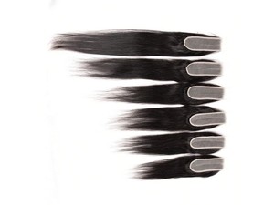 Perruque frontale U-Part en cheveux indiens Remy, 32 pouces, noir naturel, transparente pour base en dentelle, densité 130% - Product Image 3