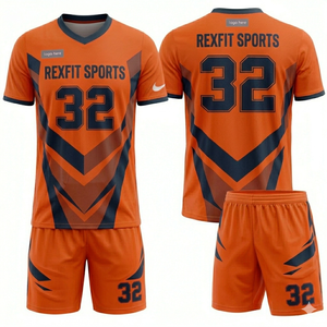 ชุดฟุตบอลชายคุณภาพสูง REXFIT SPORTS เสื้อเจอร์ซีย์ กางเกงขาสั้น ชุดกีฬาสำหรับฝึกซ้อม ระบายอากาศได้ดี ผู้ผลิต OEM - Product Image 3