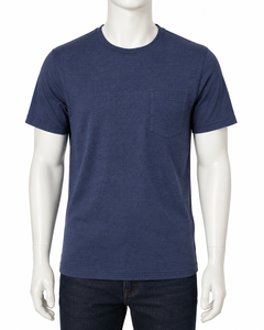 เสื้อยืดคอกลมแขนสั้นทรงเข้ารูปสีน้ำเงินกรมท่าสำหรับผู้ชาย ลายพิมพ์ 3 มิติ ผ้าเจอร์ซีย์ถักเนื้อนุ่ม สแปนเด็กซ์/โพลีเอสเตอร์ ระบายอากาศได้ดี ป้องกันรอยยับ - Product Image 1