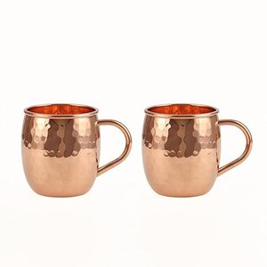Hammered Copper <b>Mug</b> Round Vintage Style Durable Metal Drinkware Copper bulk supply Copper wholesale India Copper export India - Product Image 4