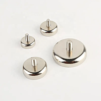 Aimant en néodyme revêtu de nickel M3 M4 M5 M6 M8 aimants de Pot à filetage interne taille échantillon gratuit acier personnalisé OEM permanent