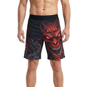 Shorts MMA imprimés marbre vert foncé, tissu léger à séchage rapide, shorts de performance pour hommes, vêtements d'entraînement pour la gym - Product Image 3