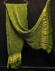 Pure <b>Silk</b> Bandhani Party Dupatta For Women - Product Image 4