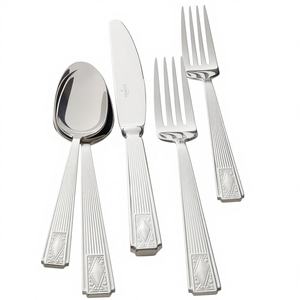 Vajilla superior Juego de cubiertos decorativos Reutilizable Hotel Restaurantes fiestas Juego de cubiertos Cubiertos Venta al por mayor Juego de cubiertos de metal - Product Image 1