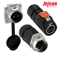 Conector Impermeable de Bloqueo Rápido MJ20 de 2 Pines Macho/Hembra 20A 300V IP67 para Iluminación Exterior y Cámaras de Seguridad
