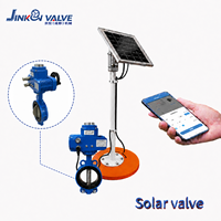 Vanne d'irrigation intelligente à énergie solaire, vanne papillon électrique 4G LoRa, télécommande pour l'irrigation des fermes