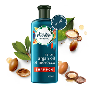 Shampoo à l'huile d'argan bio, formule marocaine, 400 ml, accompagné d'un masque capillaire à l'huile d'argan, 237 ml, conçu pour des cheveux doux, nourris et sans frisottis. - Product Image 1