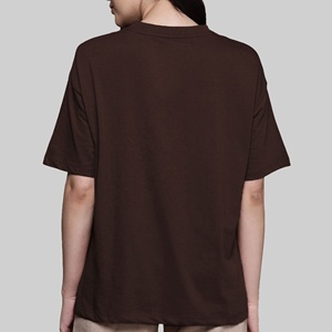 Camiseta de Verano de Algodón para Mujer, de Última Moda, Manga Corta, Corte Ajustado, Transpirable, Ecológica, Lisa, Informal - Product Image 5