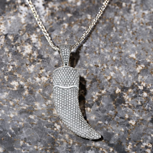 สร้อยคอพร้อมจี้เพชร CZ & Moissanite เครื่องประดับแร็ปเปอร์ฮิปฮอปสำหรับผู้หญิงและผู้ชาย - Product Image 1