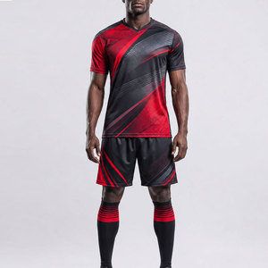 Ensemble maillot et short de football léger, respirant et écologique, anti-transpiration, 100 % polyester, coutures renforcées pour une meilleure performance - Product Image 1
