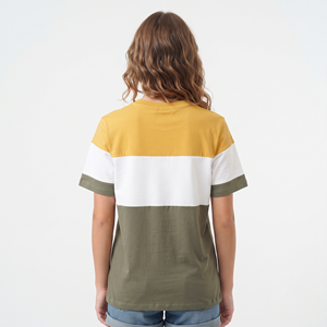 Camiseta de Mujer, Corte Regular, Tres Tonos, Logotipo Personalizado, Cuello Redondo, Algodón y Poliéster, Informal, Manga Corta - Product Image 2