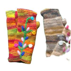 Gants et moufles d'hiver en laine avec doublure en polaire - Product Image 5