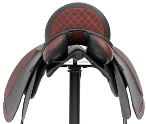 Selle de dressage anglaise durable à succès, tout usage, goulotte interchangeable, en cuir véritable, fabriquée en Inde pour le saut d'obstacles - Product Image 2