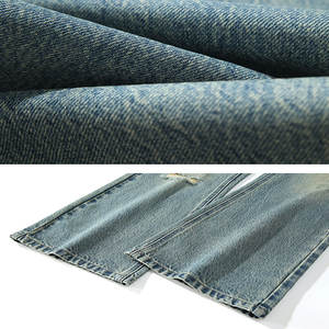 Vaqueros de mezclilla rectos lavados de estilo urbano desgastado, de alta calidad, 100% algodón, con botones y diseño liso, estilo High Street. - Product Image 6