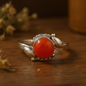 Bague en cornaline fine de 1,6 grammes - Product Image 3