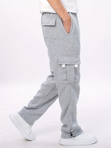 Pantalon cargo jogger pour homme, léger, extensible, taille mi-haute, respirant, taille élastique, multi-poches, tricoté, respirant, style automne - Product Image 2