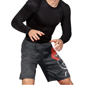 Shorts de boxe MMA unisexes en Spandex/Polyester 240g, extensibles, respirants, à séchage rapide, avec logo personnalisé sur le devant et le dos, pour arts martiaux et salle de sport - Product Image 4